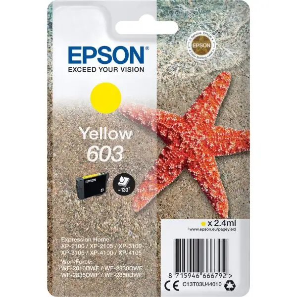 Bläckpatron Epson 603 Gul Blister 2,4 ml