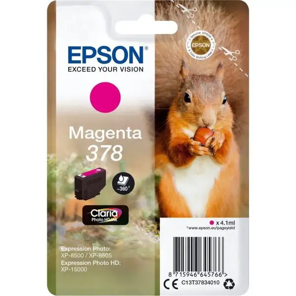 Bläckpatron Epson T378 Magenta 4,1 ml