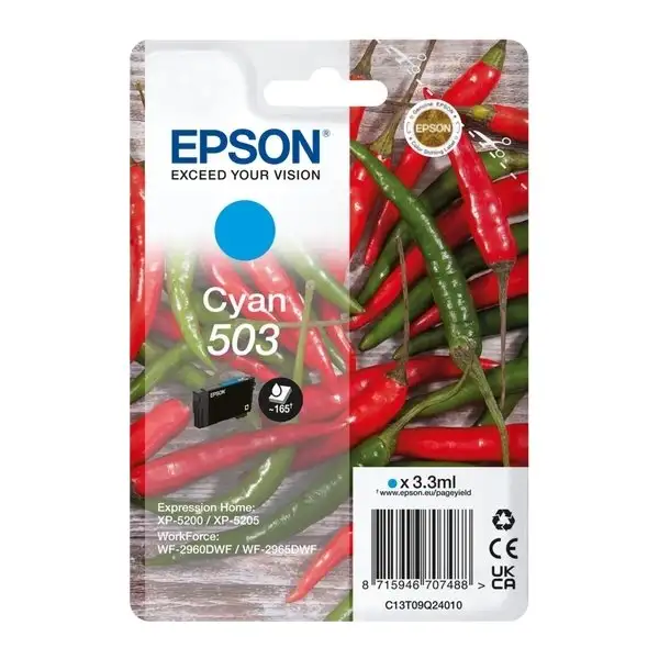 Epson T503 Bläckpatron, cyan