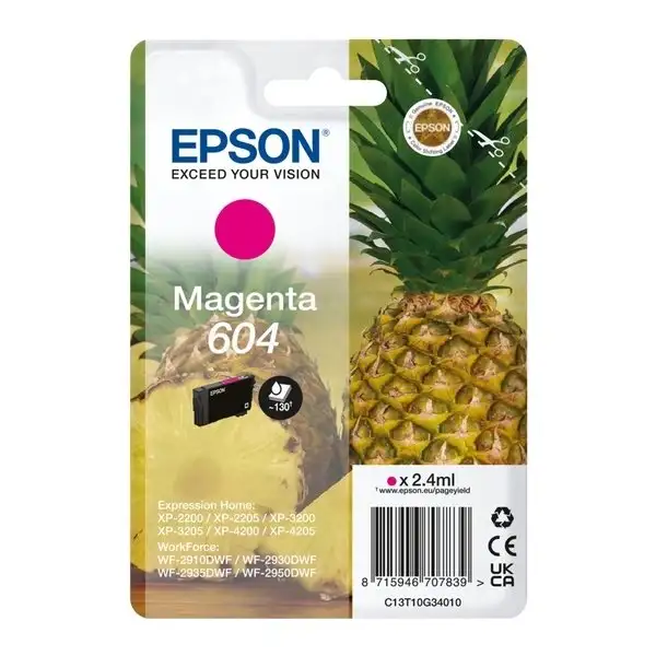 Epson T604 bläckpatron, magenta