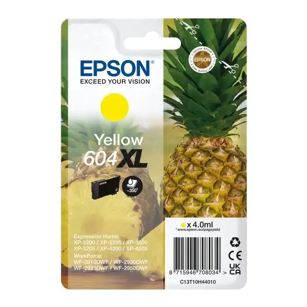Epson T604XL bläckpatron, gul
