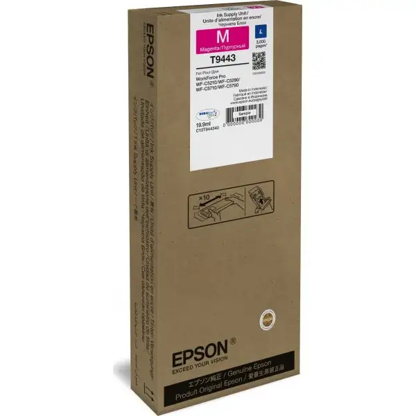 Bläckpatron Epson T9443 L Magenta 3000 sidor