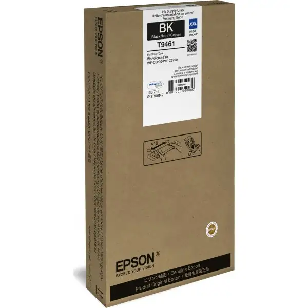 Bläckpatron Epson T9461 XXL Svart 10 000 sidor