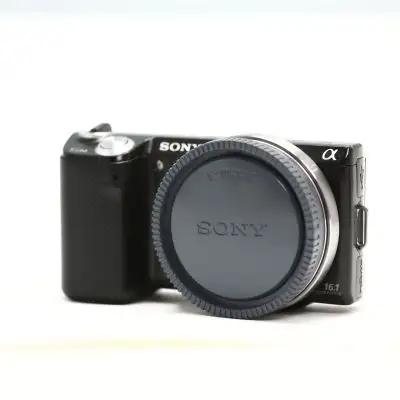 Sony NEX-5 -systemkamera, svart BEGAGNAD