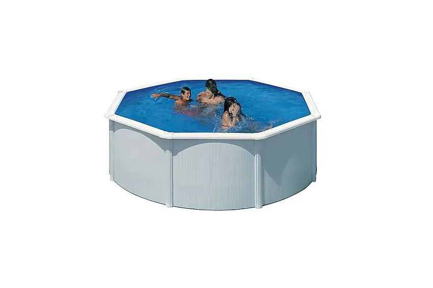 Pool Stål Swim & Fun Grundläggande runda Ø350 x 120 cm, Vit