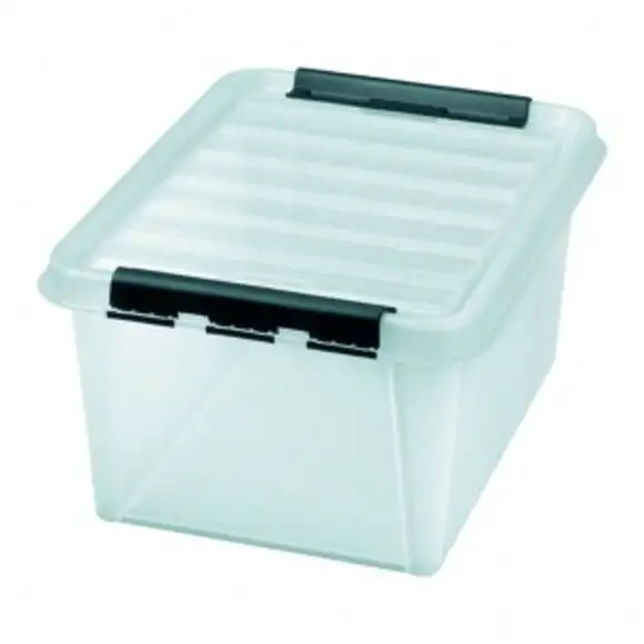 Förvaringsbox PP med lock transparant 2L