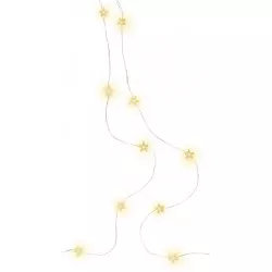 Goobay 20 LED ljusslinga med silvertråd "Stjärnor"
