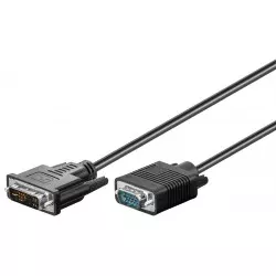 Goobay DVI-I/VGA Full HD-kabel, förnicklad