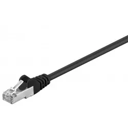 Goobay Patchkabel CAT 5e, SF/UTP, svart, 1 m