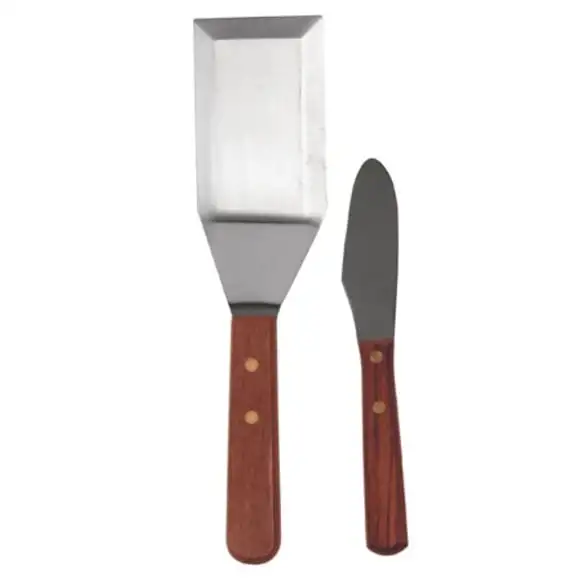 Hamburgerspade med träskaft 29cm