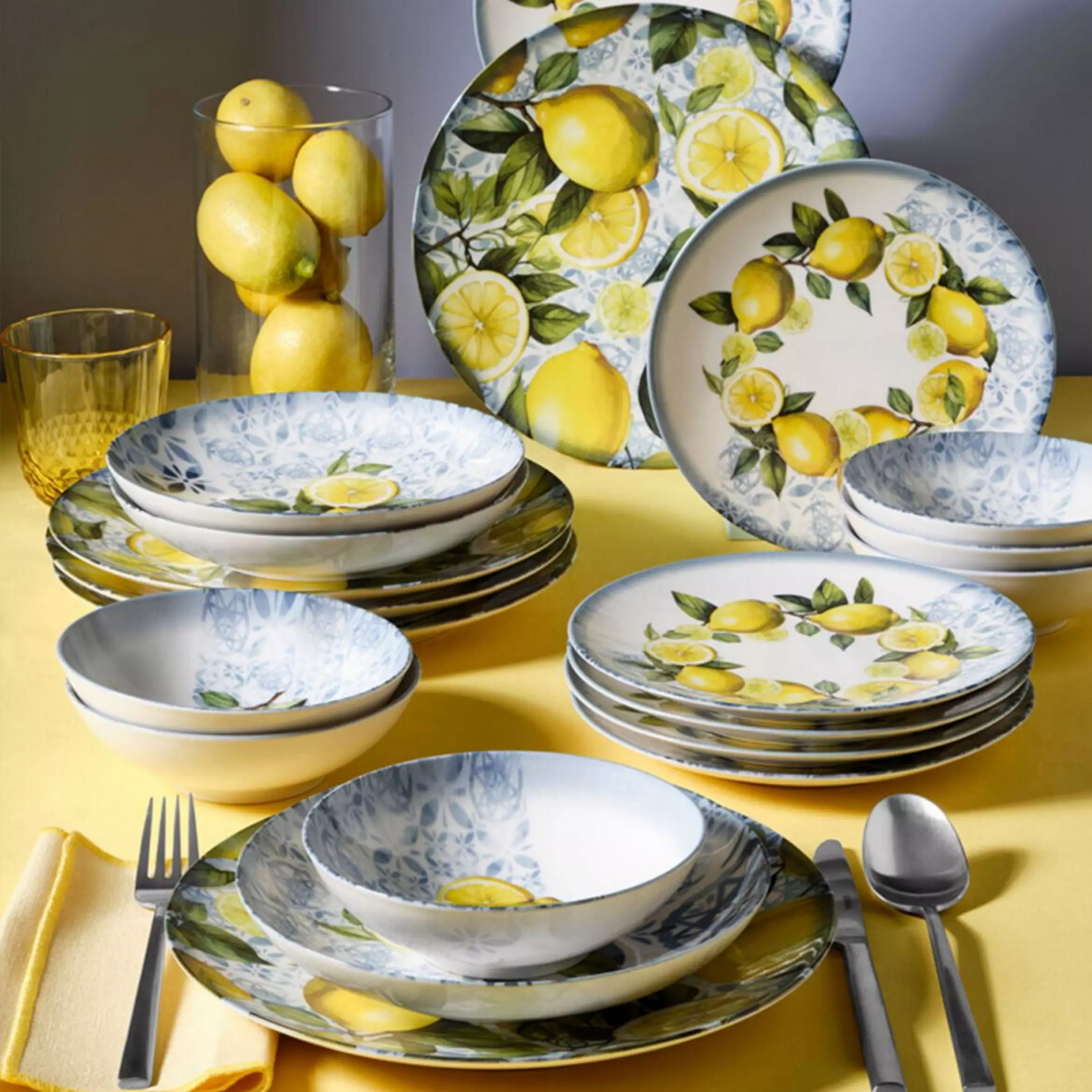 Middagsuppsättning (24 delar) Lemon