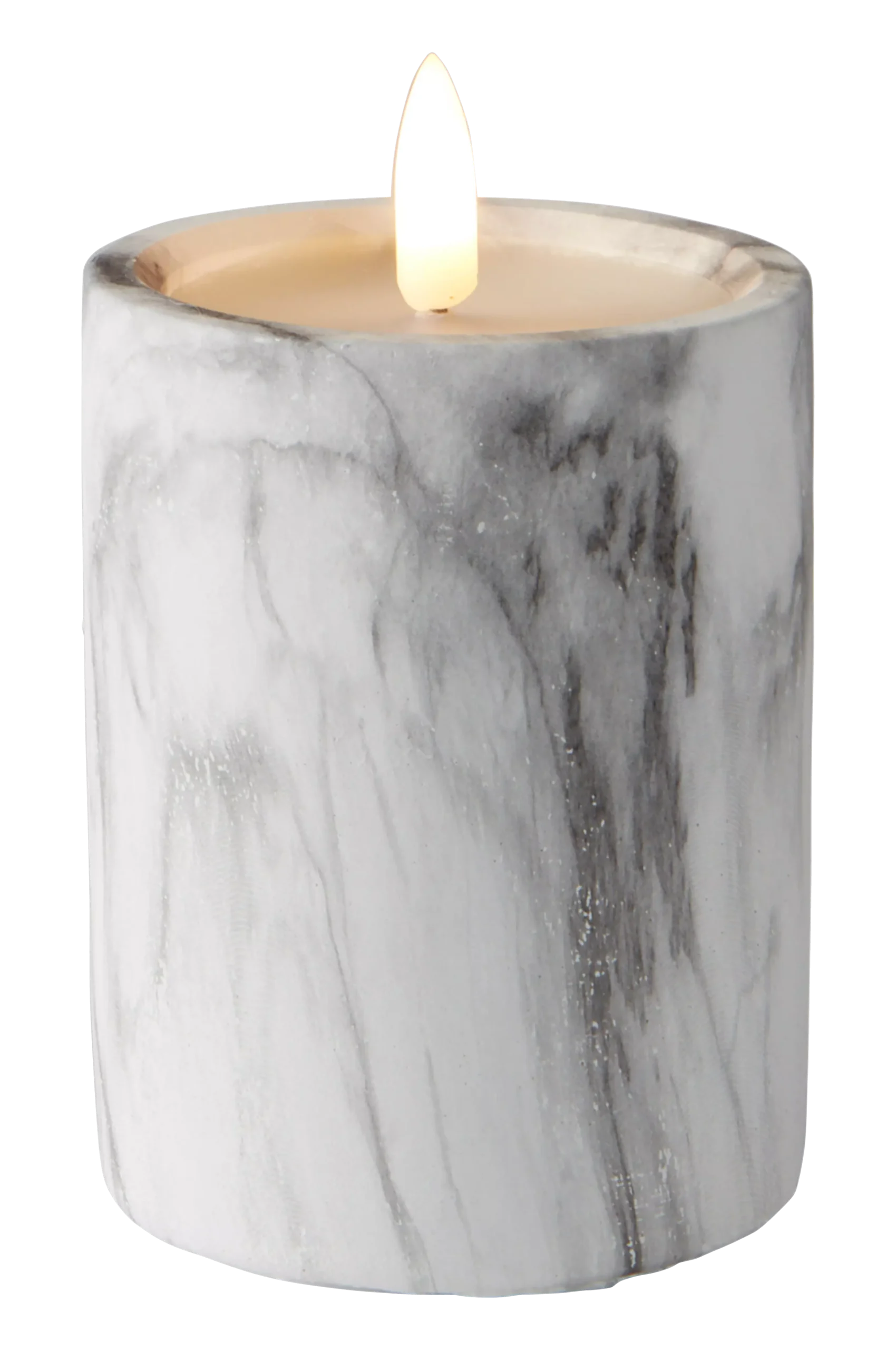 FLAMME MARBLE blockljus LED 12,5 cm