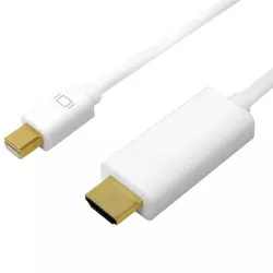 LogiLink Mini DisplayPort - HDMI 4K 2m Vit