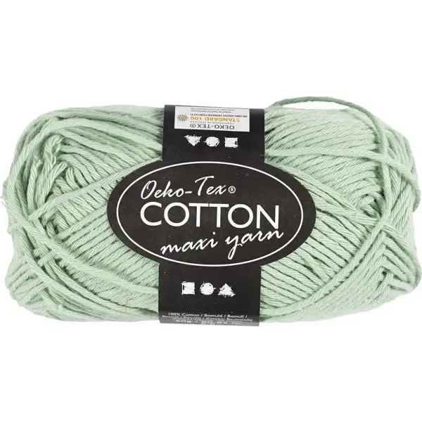 Maxi bomullsgarn, 50 g, mintgrön