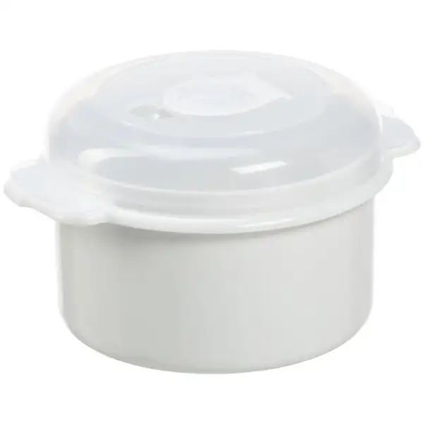 Mikrobox, Plast, Vit, Rund, 0,5 l