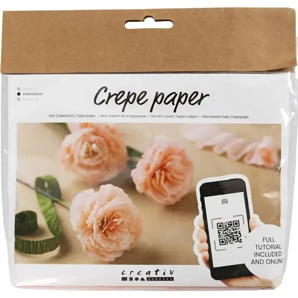 Mini DIY kräppapper, nejlikor