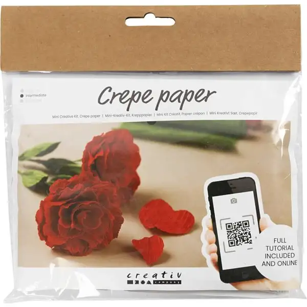 Mini DIY kräppapper, rosor