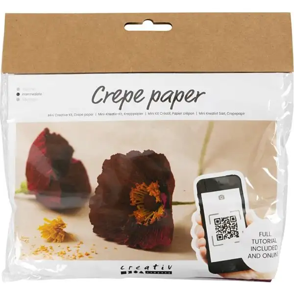 Mini DIY kräppapper, vallmo