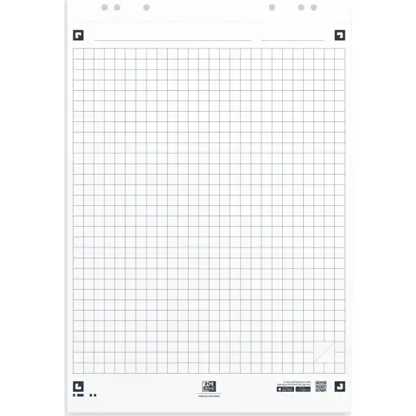 Oxford Smart Chart Blädderblock 650x980 mm, rutat