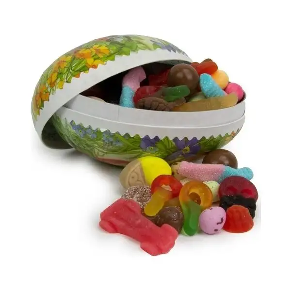 Påskägg med lösviktsgodis, 400g