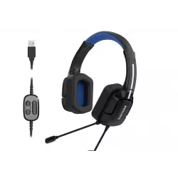 Philips Spelheadset TAGH401BL/00 Mikrofon, svart/blå, trådbunden