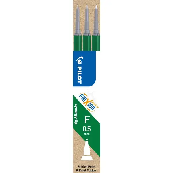 Pilot FriXion Point Refill, Grön, 3 st