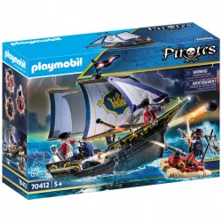 Playmobil Skepp med rödrockar