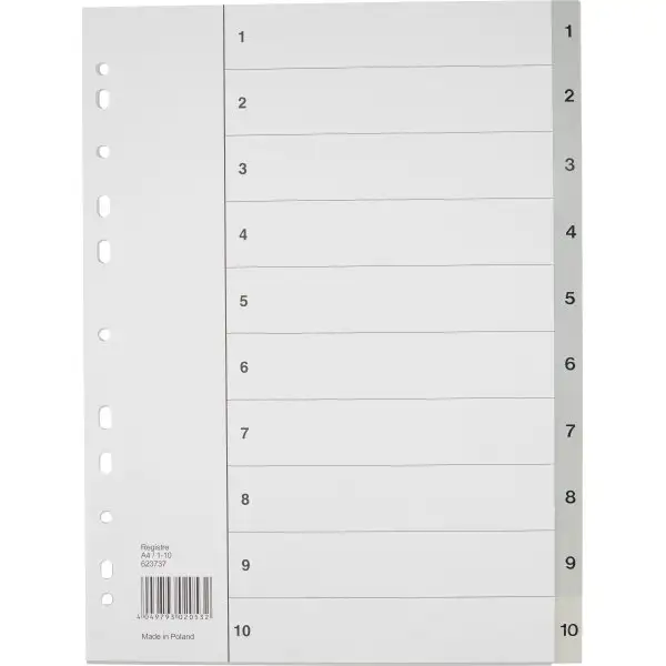 Register Budget A4 1-10 Plast