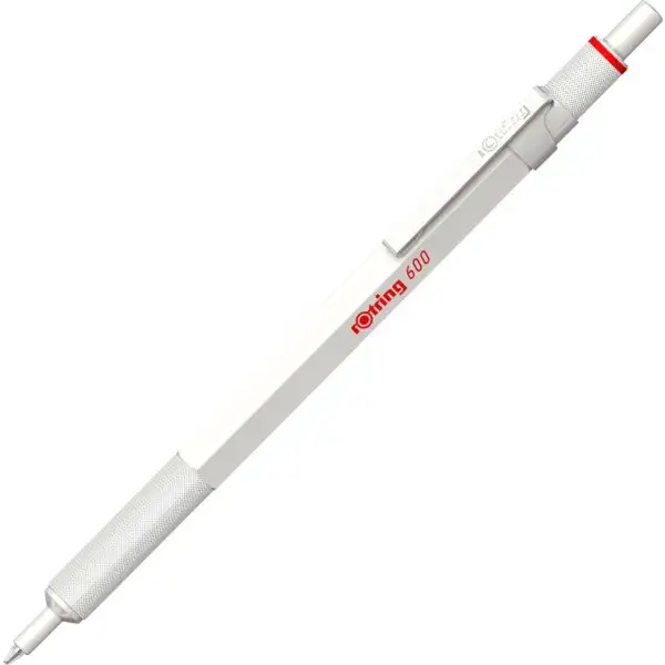 Rotring kulspetspenna 600, M, Pärlvit