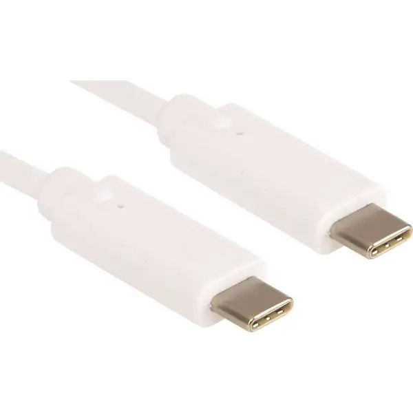 Sandberg USB-C laddningskabel, 60 W, vit (2 m)