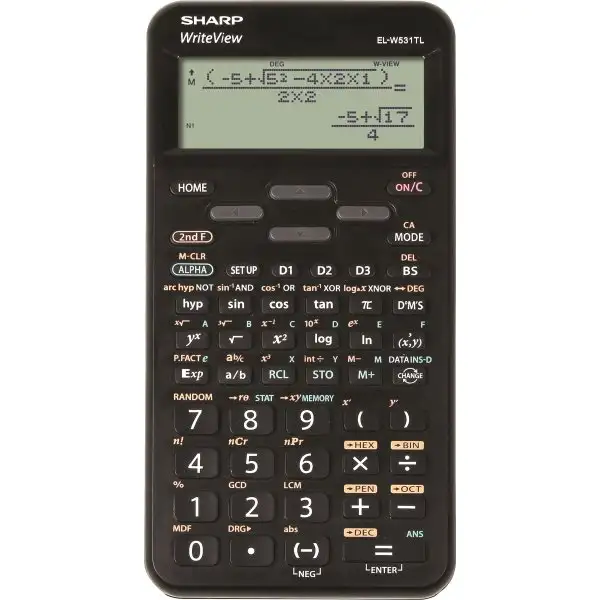 Sharp scientific EL-W531TL miniräknare, svart