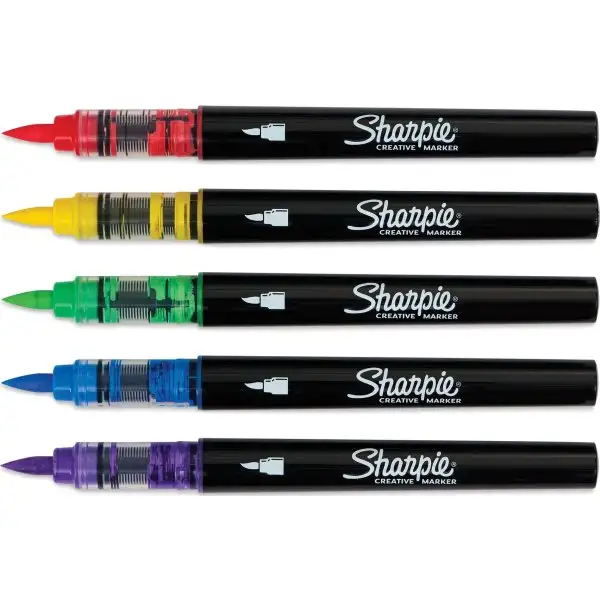 Sharpie Creative Akryl Penselmarkör, Ass., 5 st.
