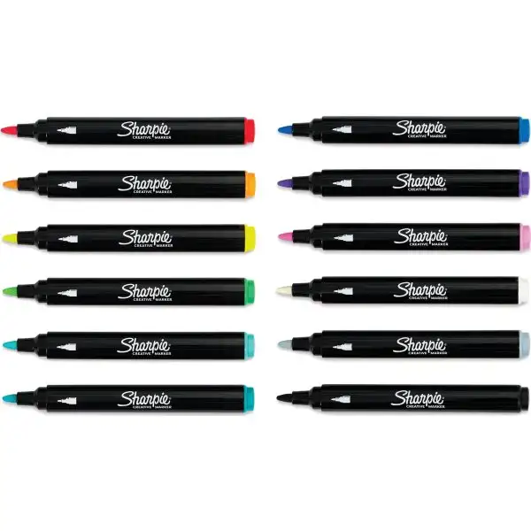 Sharpie Creative akrylmarkör, Ass., 12 st.