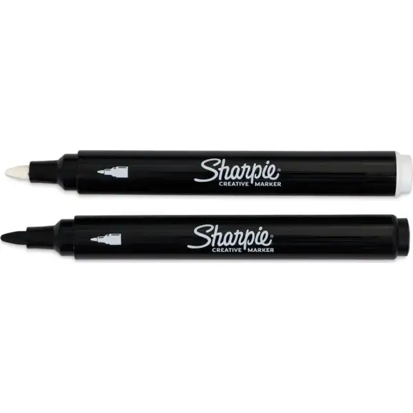 Sharpie Creative Akrylmarkör, Svart/Vit, 2 st.