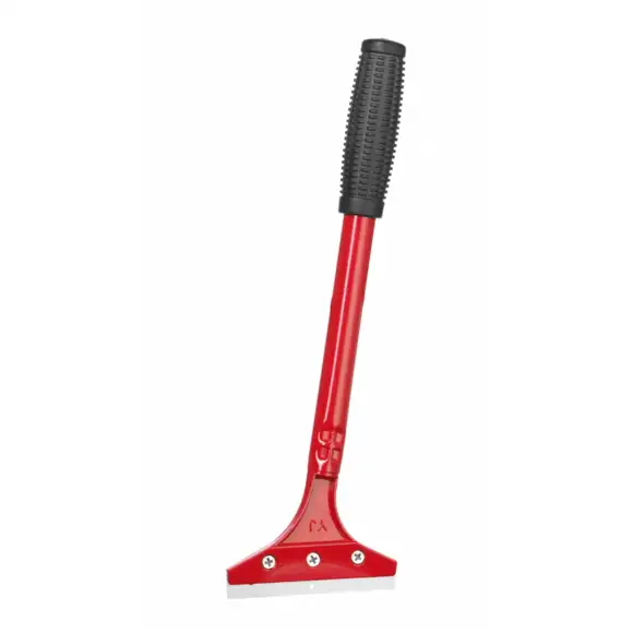 Stekbordsskrapa 32cm kolstål/pvc röd Hendi