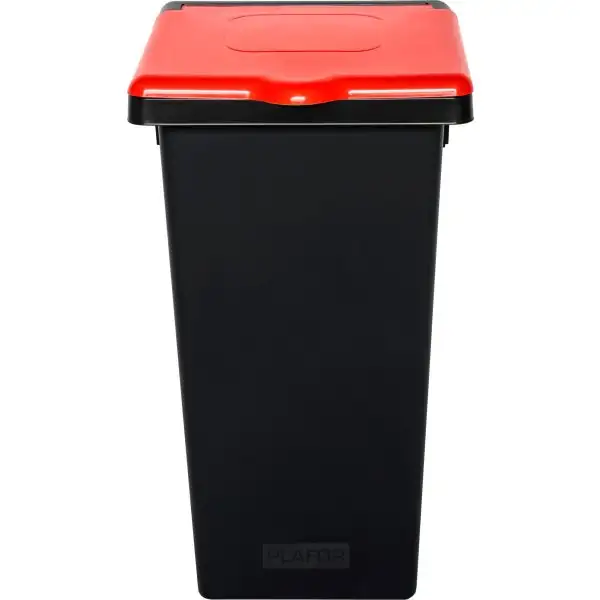 Style papperskorg med lock, 53 L, röd
