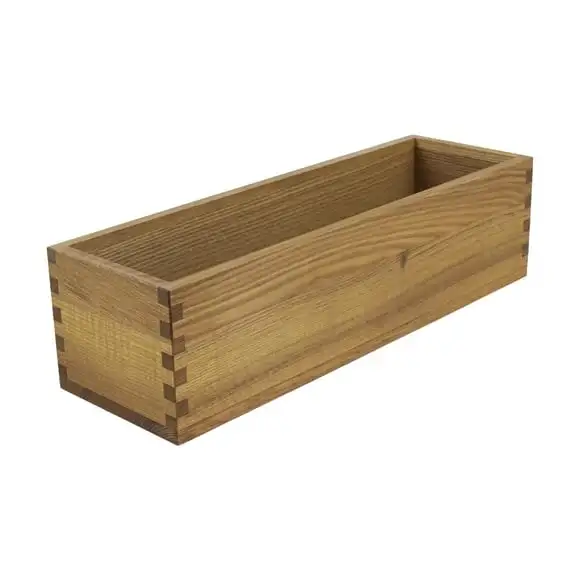 Trälåda 38x12x9,8cm EK Linoljad