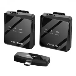 Vention Trådlös mikrofon x2 Vention NCBB0 USB-C (svart)